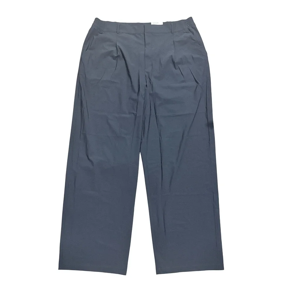 Old Navy XL Tall Womens SleekTech Go-Dry High Rise Wide Leg Trouser Pants Black